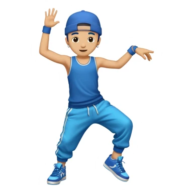 street dancer boy with music item sticker