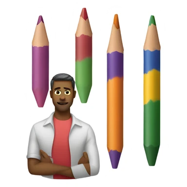 Mansplaining using crayons sticker