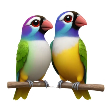 Two gouldian finches  sticker