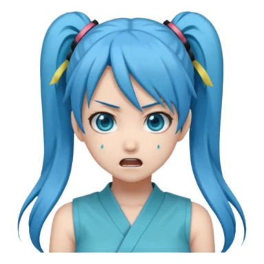 Hatsune Miku angry twintail sticker