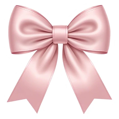 Pale pink ribbon bow sticker