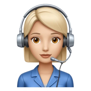 female call center bot sticker