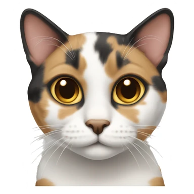 Diluted calico cat sticker