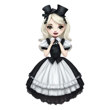 alice in wonderland gothic lolita look sticker