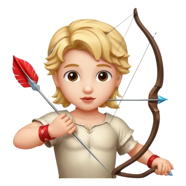Cupid with bow and arrow sticker