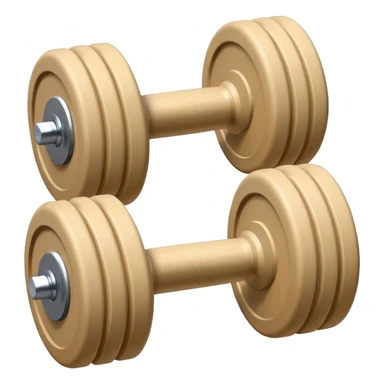 beige dumbbells sticker