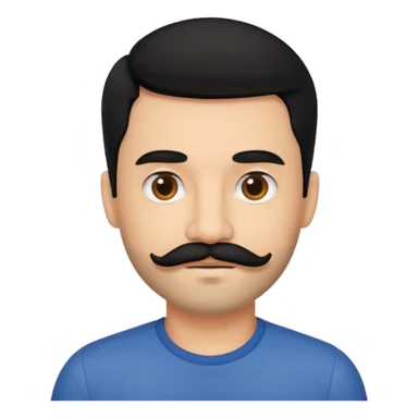 A men with black hair, little beard and mustache, a bit darker skin sticker
