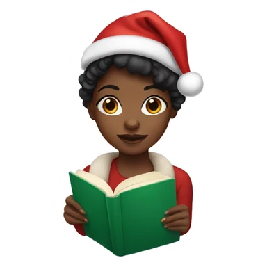 Black girl at Christmas  sticker