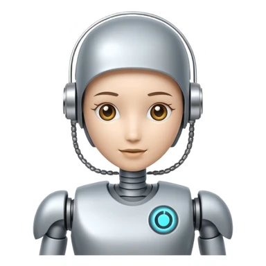 Generate a robotic medical AI assistant sticker