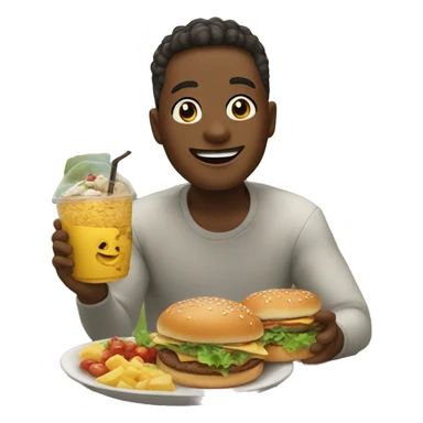 happy moment outdoors with food sticker