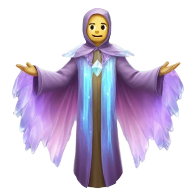 empty crystal magical robes withwings sticker