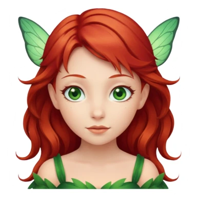 Fairy girl red hair sticker