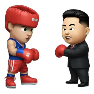 Kim jong un boxing with chucky sticker
