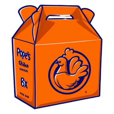 Popeyes 8-piece chicken box sticker