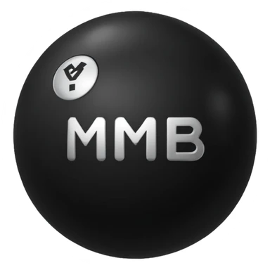 Black pull Ball with MB written on it. Nothing else no holes or anything. sticker