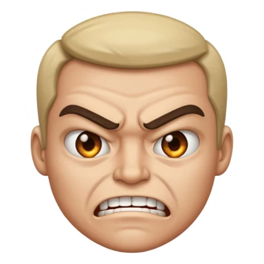 angry face with a smirk sticker