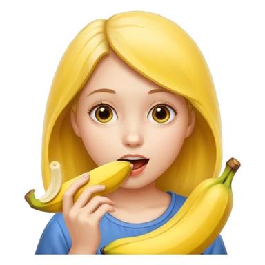 girl eating banana solo sticker