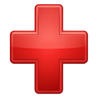 red medical cross symbol on a white3 background sticker