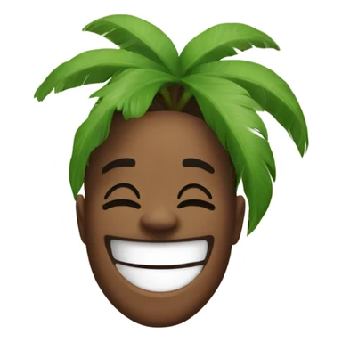 Laughing with palm in hand  sticker