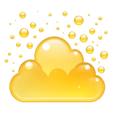 Generate a high-quality 3D cartoon-style emoji of yellow sparkles, shimmering and glittering effect, scattered randomly, smooth gradient colors, rounded and cute appearance, no human faces or objects, simple white background, high-resolution.

 sticker