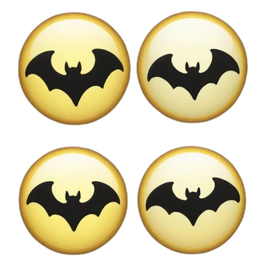 bat signal with a flex emoji instead of a bat sticker