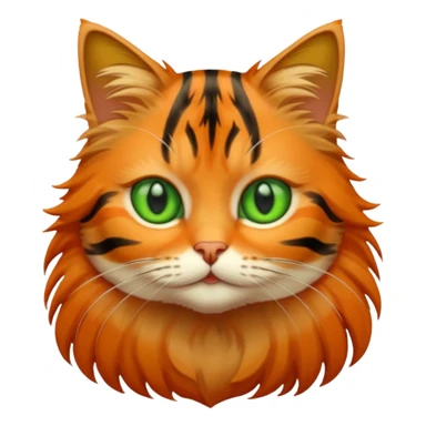 Tabby cat long hair sticker