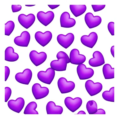 Mini Purple Hearts and xoxo sticker