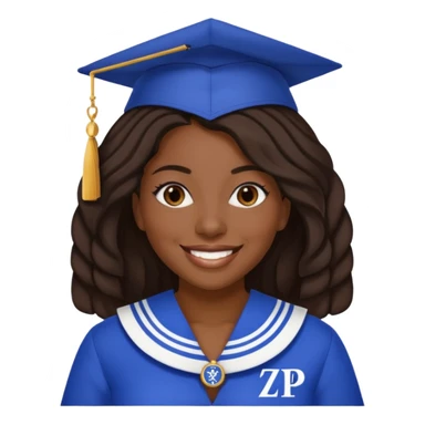 Zeta Phi Beta Sorority black women emoji. sticker