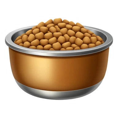 pet food in stainless bowl sticker