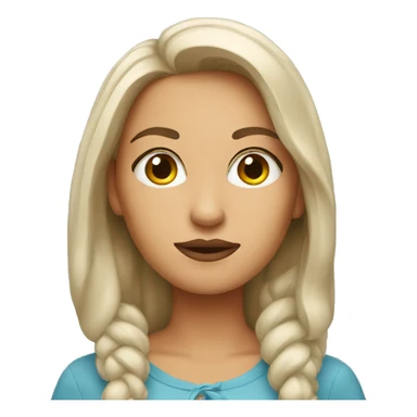 memoji pensive woman sticker