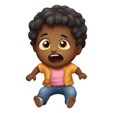 Toddler throwing a tantrum sticker