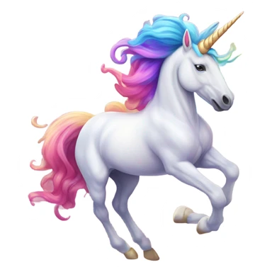 unicorn pooping rainbow sticker