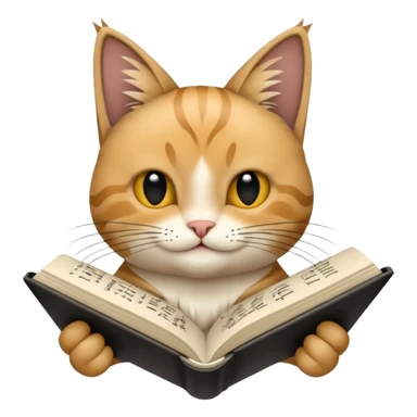 gato del egeo con manchas negras feliz en abriendo una libreta anillada  sticker