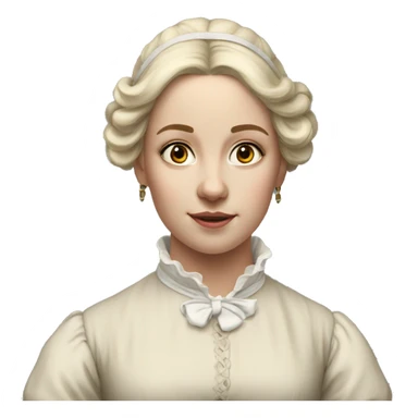 young woman from 1820 england in mobcap sticker