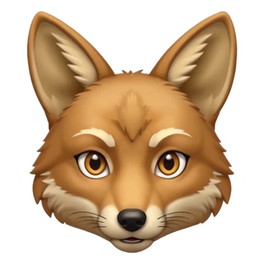 Coyote face sticker