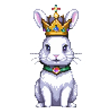 crowned rabbit sticker
