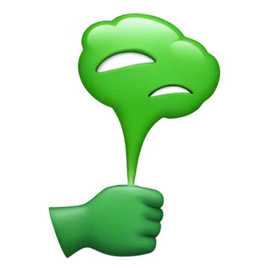 A person spitting green while smiling sticker
