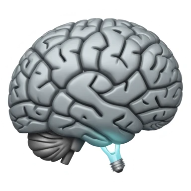 an idea and a brain sticker