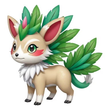 Colorful Exotic Randomly-colored Cartoon Anime Meloetta-Shaymin-WereGarurumon-Trico-Pokémon-Fakémon-fusion-hybrid-creature sticker