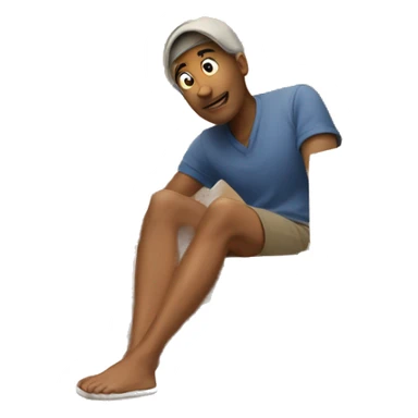 legs under pile of moving boxes sticker