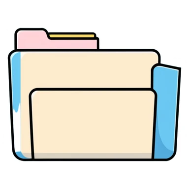 Mac folder icon in light pastel blue color sticker