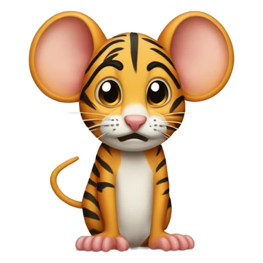 Mouse with a guilty Face and Tiger stripes  sticker