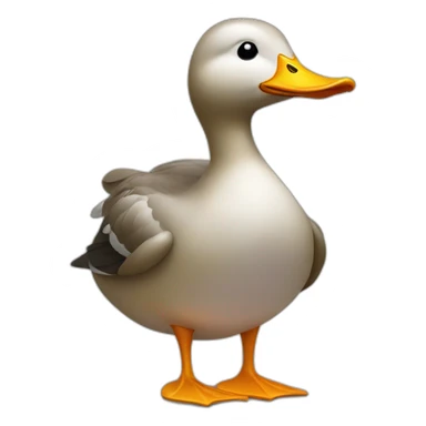 Duck with muscles sticker