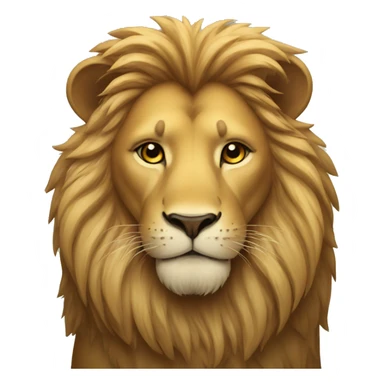Lion with heart sticker