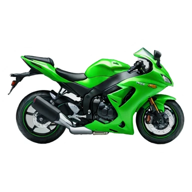 green kawasaki motorbike sticker