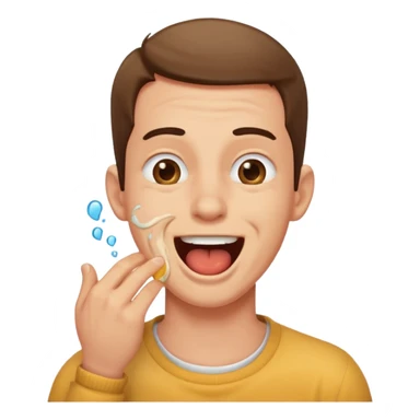 Guy choking himself laughing sticker