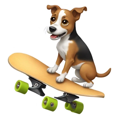 Dog skateboarding  sticker
