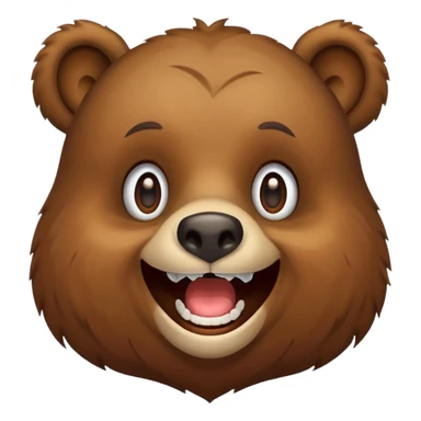 Bear smiling sticker
