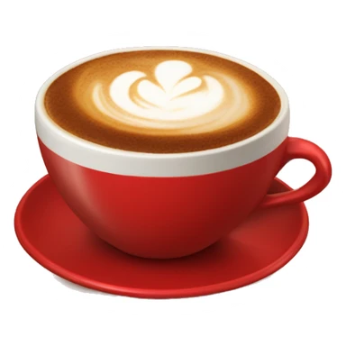 cappuccino in a red cup sticker