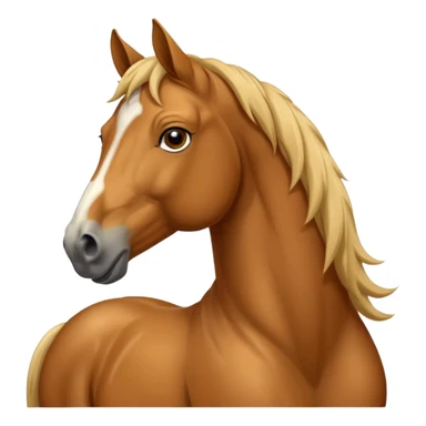Realistic tan mustang horse sticker